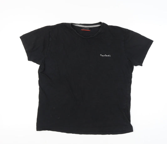 Pierre Cardin Men's Black XL Cotton Crew Neck T-Shirt