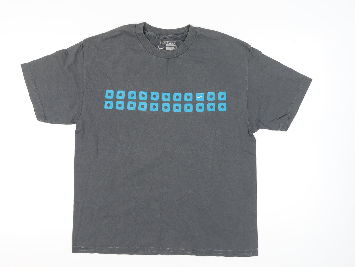 Nike Mens Grey Graphic Logo Sports T-Shirt Size L Regular Fit