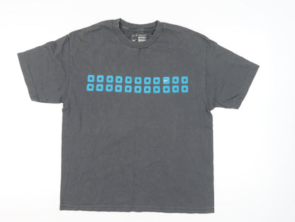 Nike Mens Grey Graphic Logo Sports T-Shirt Size L Regular Fit