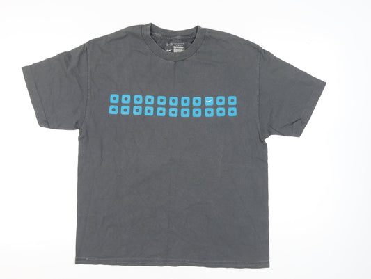 Nike Mens Grey Graphic Logo Sports T-Shirt Size L Regular Fit
