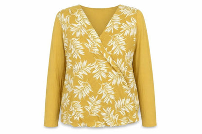 Womens UK Size 12 Marks and Spencer Yellow Wrap Blouse