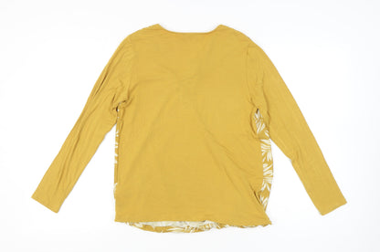 Womens UK Size 12 Marks and Spencer Yellow Wrap Blouse