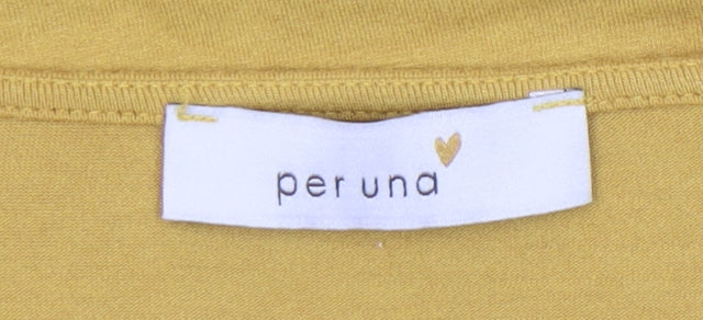 Womens UK Size 12 Marks and Spencer Yellow Wrap Blouse