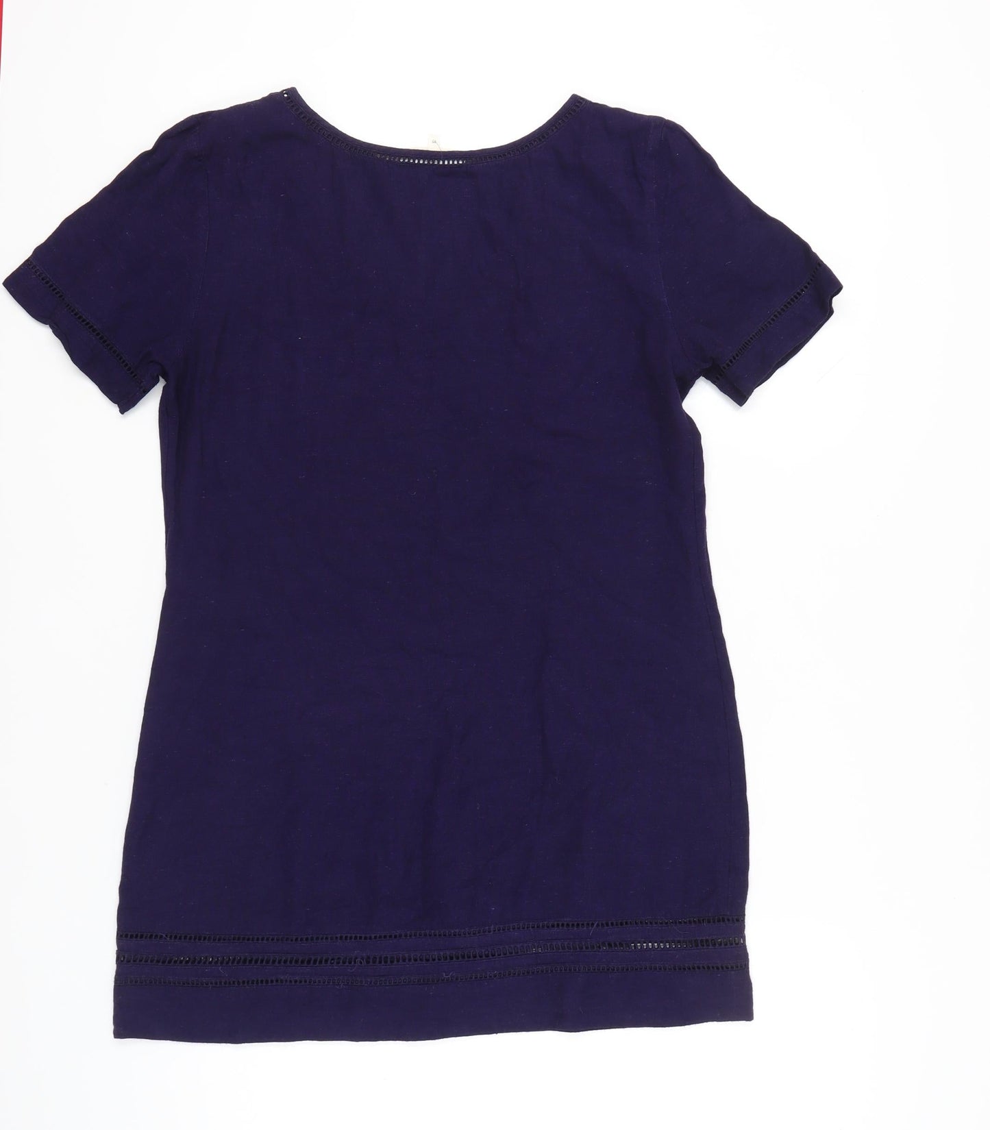 Next Women’s Purple T-Shirt Dress Size 12-14 Viscose Cotton Linen