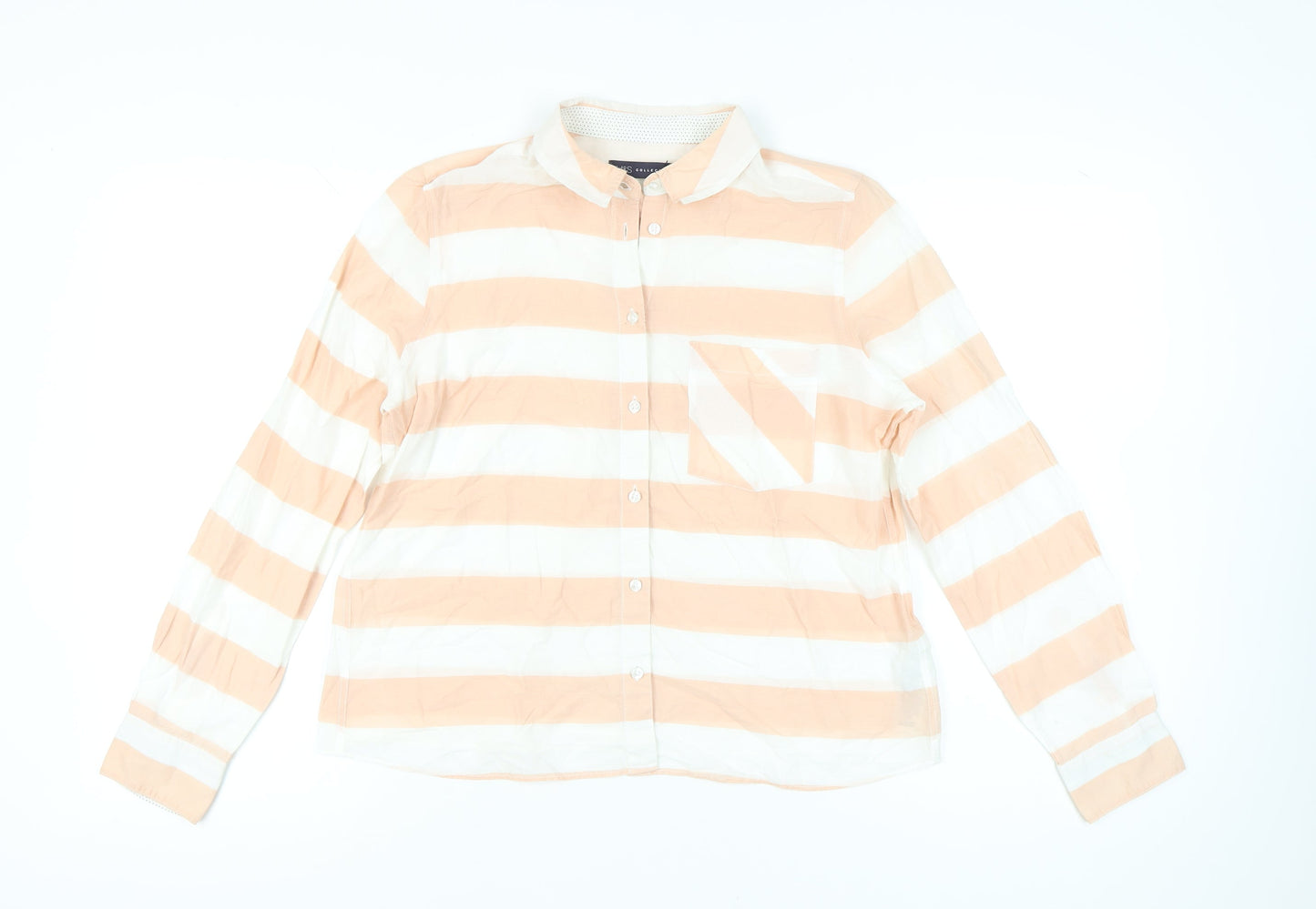 Womens UK Size 14 Marks and Spencer Multicoloured Basic Button-Up
