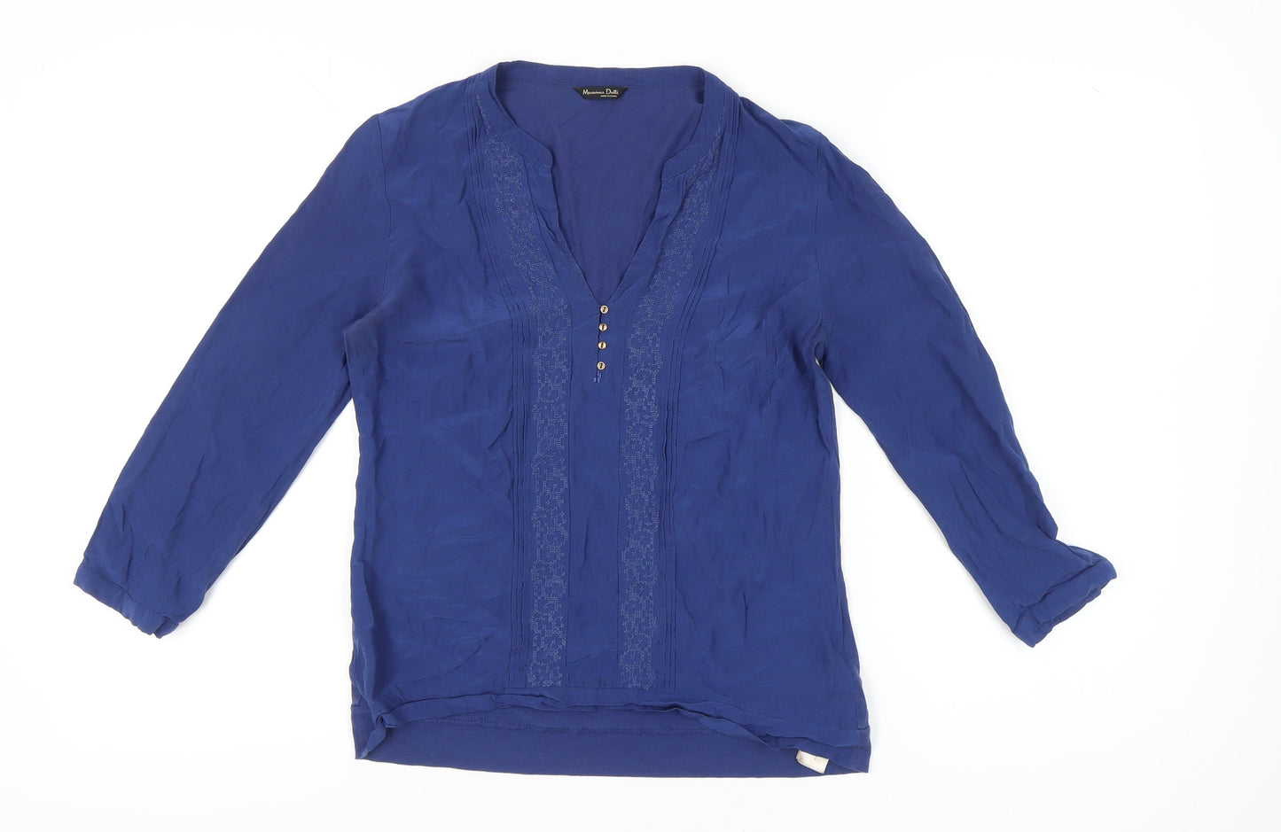Womens UK Size M Massimo Dutti Blue Tunic Blouse
