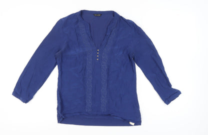 Womens UK Size M Massimo Dutti Blue Tunic Blouse