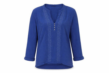 Womens UK Size M Massimo Dutti Blue Tunic Blouse