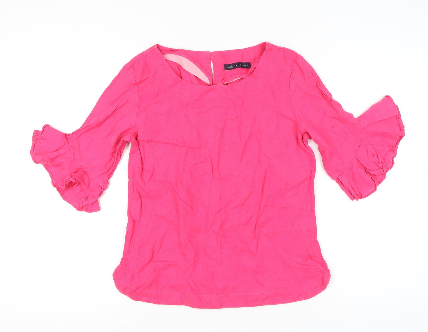 Womens UK Size 10 Marks and Spencer Pink Tunic Blouse