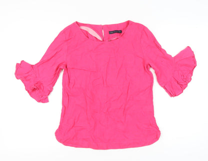 Womens UK Size 10 Marks and Spencer Pink Tunic Blouse