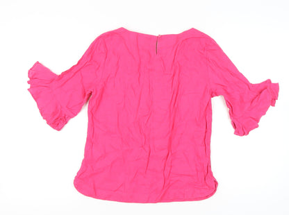 Womens UK Size 10 Marks and Spencer Pink Tunic Blouse