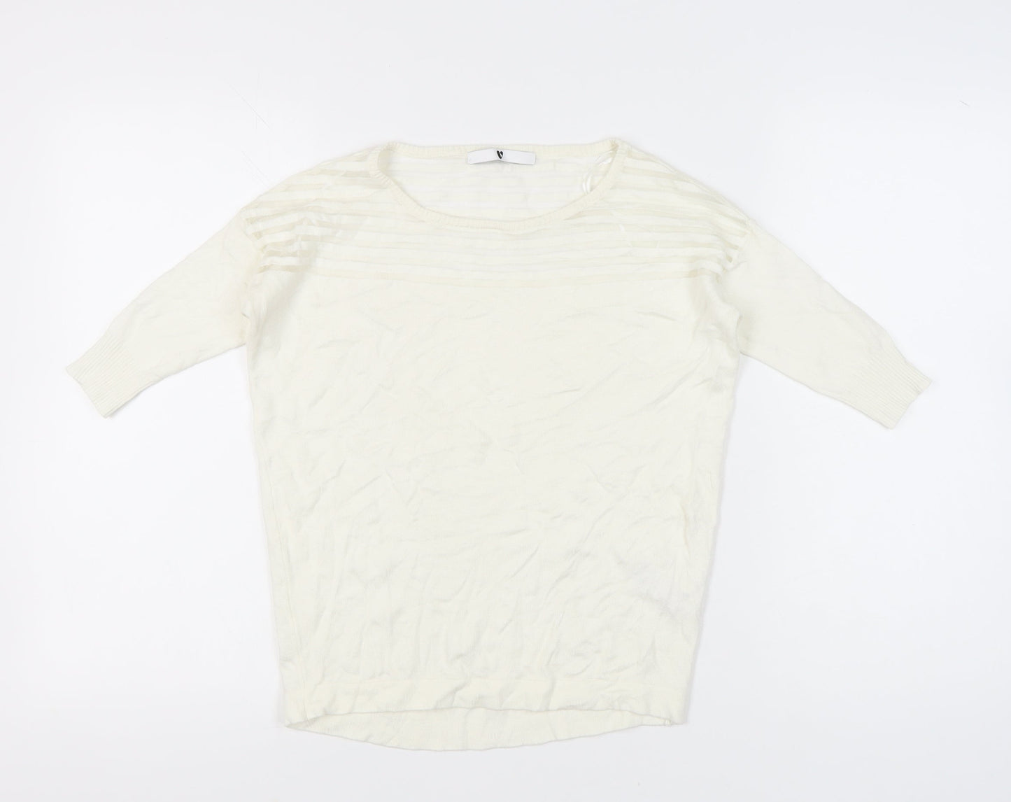 Womens UK Size 8 Very Ivory Pullover Jumper