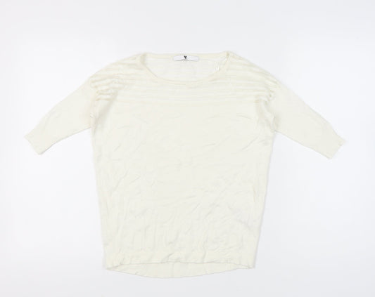 Womens UK Size 8 Very Ivory Pullover Jumper