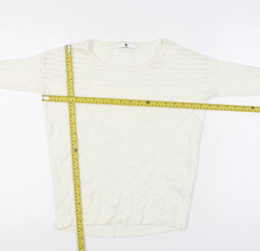 Womens UK Size 8 Very Ivory Pullover Jumper