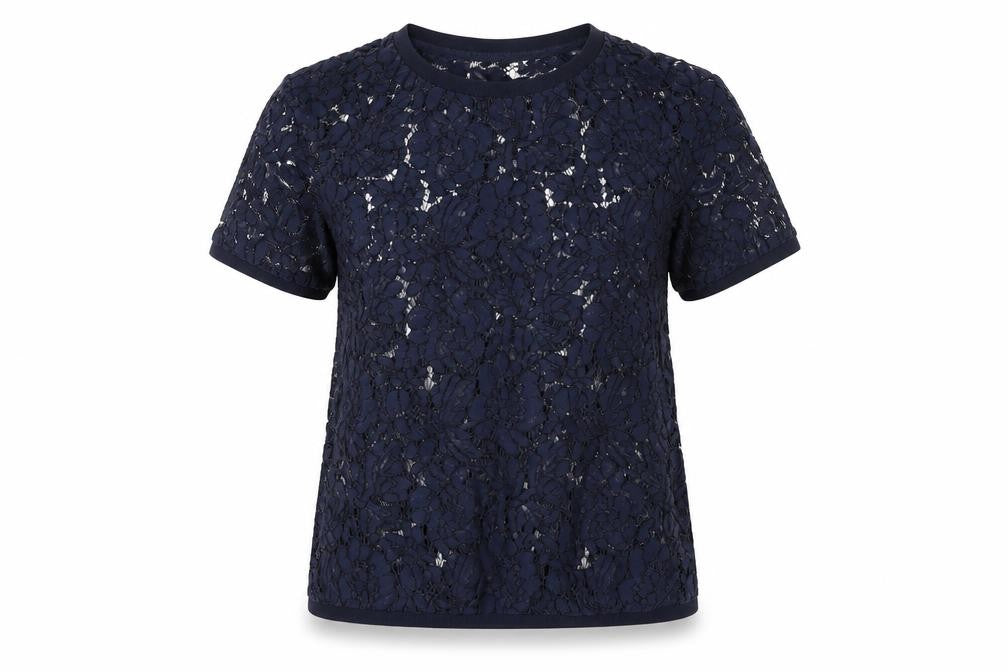 Womens UK Size 6 Promod Blue Basic T-Shirt