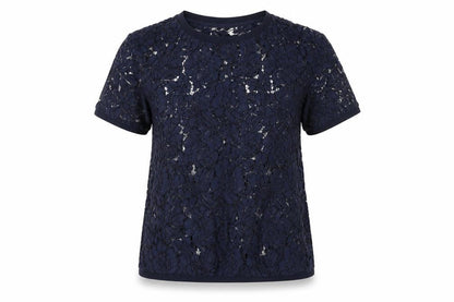 Womens UK Size 6 Promod Blue Basic T-Shirt