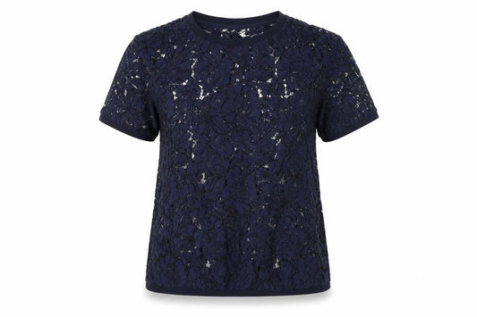 Womens UK Size 6 Promod Blue Basic T-Shirt