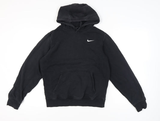 Nike Womens Black Small Pullover Hoodie Sweatshirt Cotton Blend