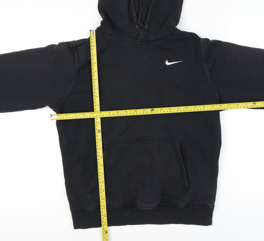 Nike Womens Black Small Pullover Hoodie Sweatshirt Cotton Blend
