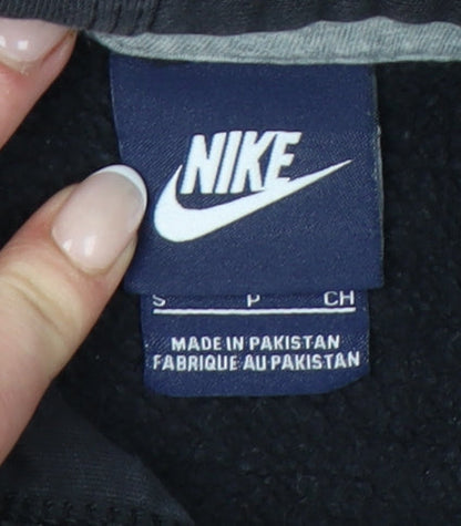 Nike Womens Black Small Pullover Hoodie Sweatshirt Cotton Blend