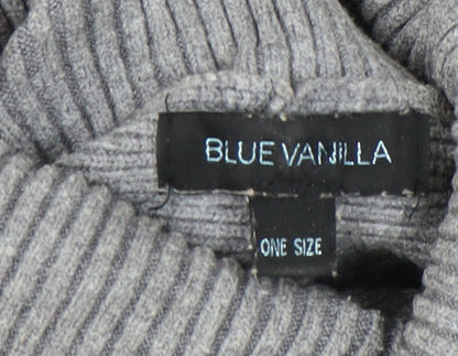 Womens UK Size One Size Blue Vanilla Grey Pullover Jumper