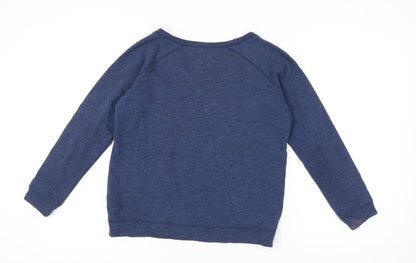 Selfish Mother Women’s Blue Pullover Sweatshirt Medium MAMA Print