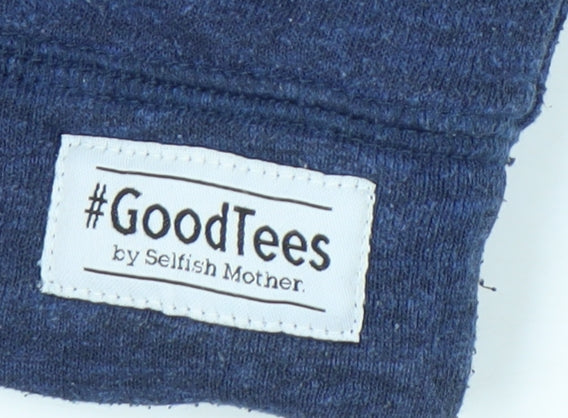 Selfish Mother Women’s Blue Pullover Sweatshirt Medium MAMA Print