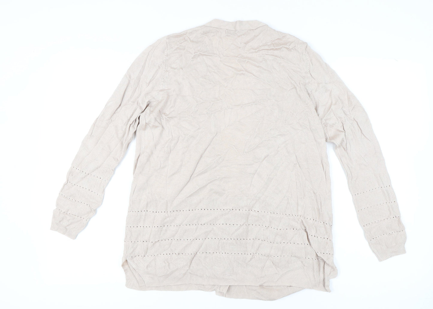 Womens UK Size L Marks and Spencer Beige Cardigan Jumper