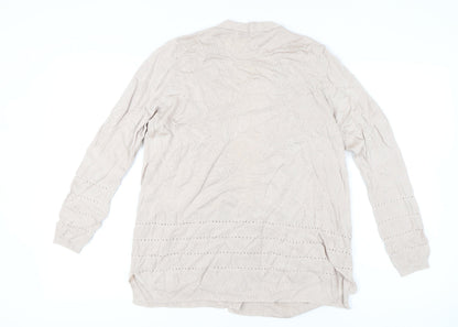 Womens UK Size L Marks and Spencer Beige Cardigan Jumper