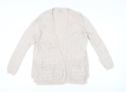 Womens UK Size L Marks and Spencer Beige Cardigan Jumper