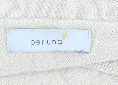 Womens UK Size L Marks and Spencer Beige Cardigan Jumper