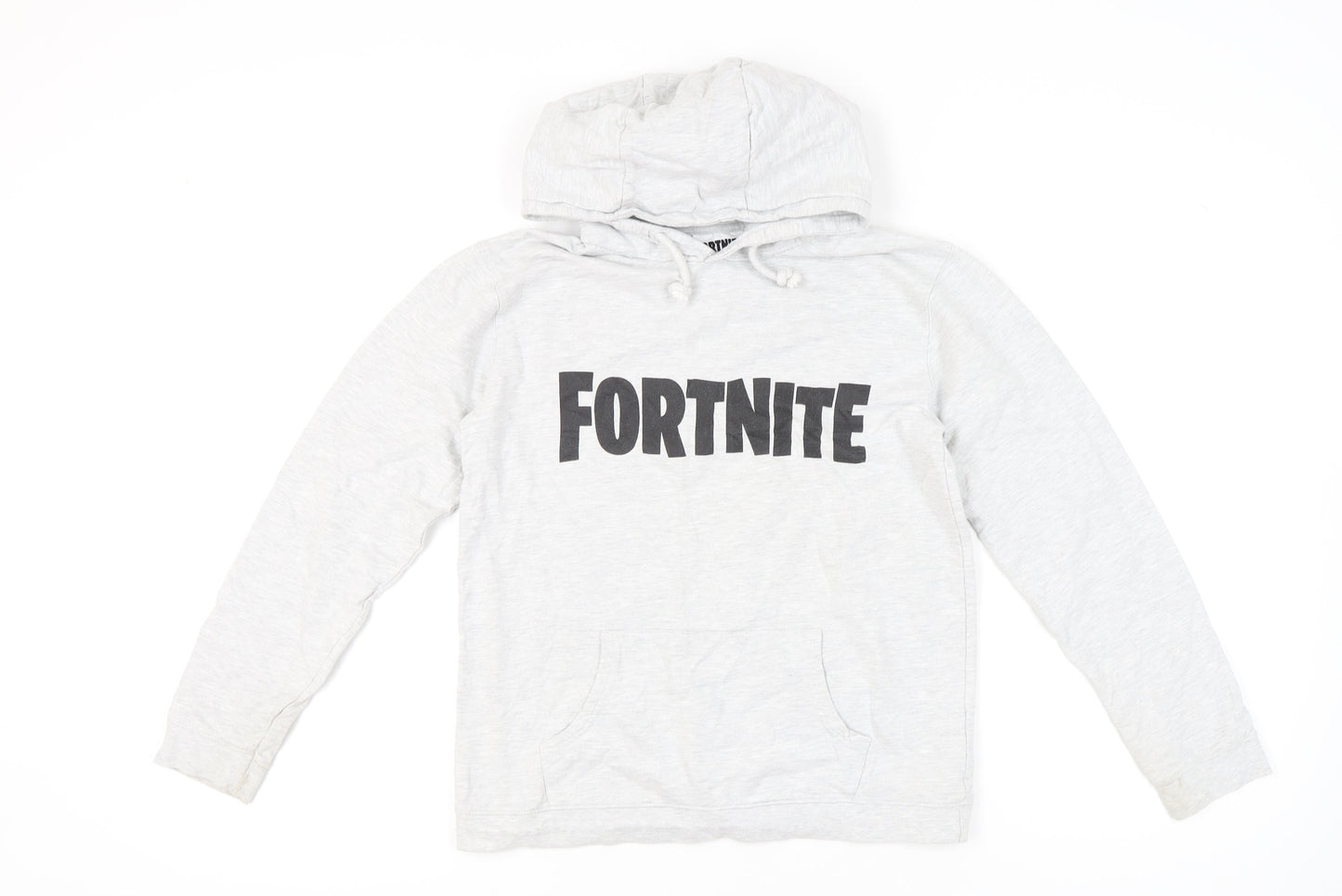Fortnite Boys Grey Pullover Hoodie 9-10 Years Long Sleeve Graphic Print