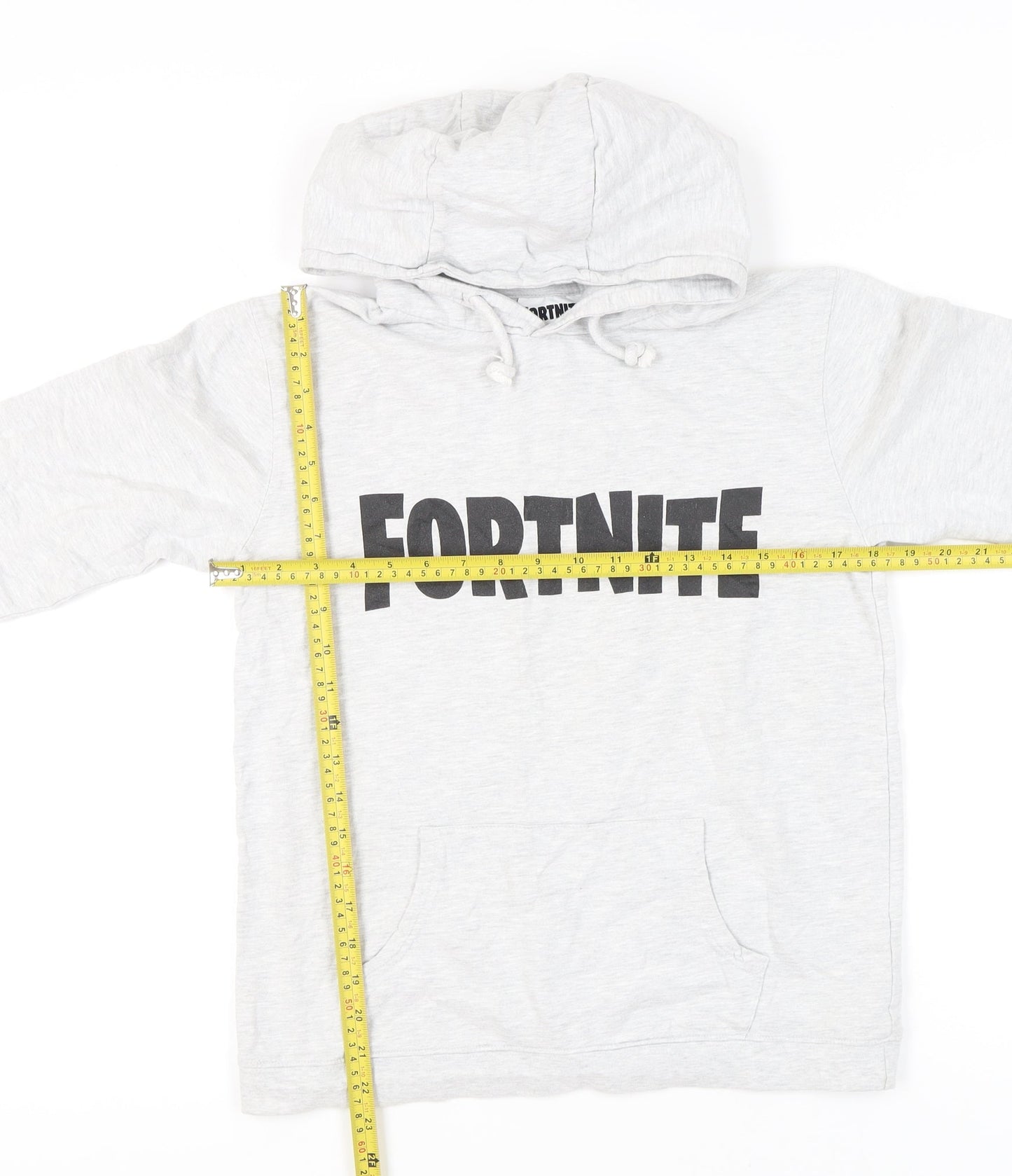 Fortnite Boys Grey Pullover Hoodie 9-10 Years Long Sleeve Graphic Print