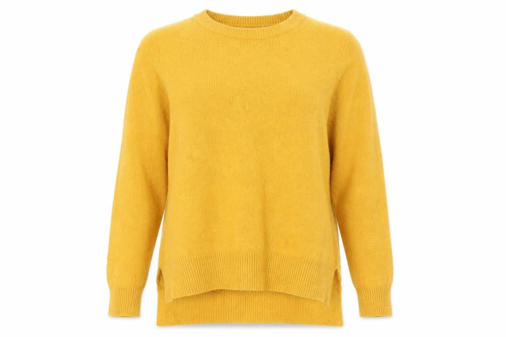 Louche Womens Yellow Jumper Size 10 Small Crew Neck Pullover Knit