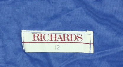 Richards Womens Blue Size 12 Fit & Flare Knee Length Sleeveless Dress