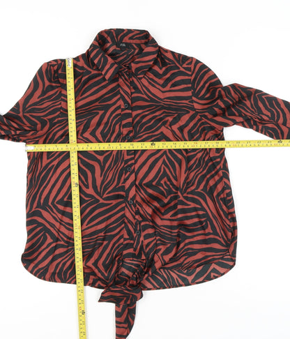 Womens UK Size 8 River Island Multicoloured Basic Button-Up