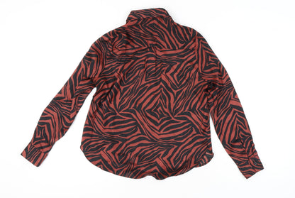 Womens UK Size 8 River Island Multicoloured Basic Button-Up