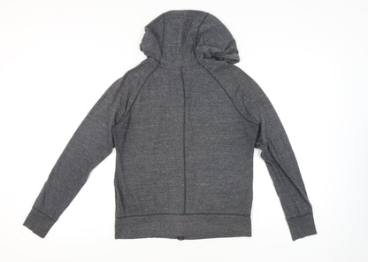 Nike Womens Grey Full Zip Hoodie Sweatshirt M Hooded Sportswear