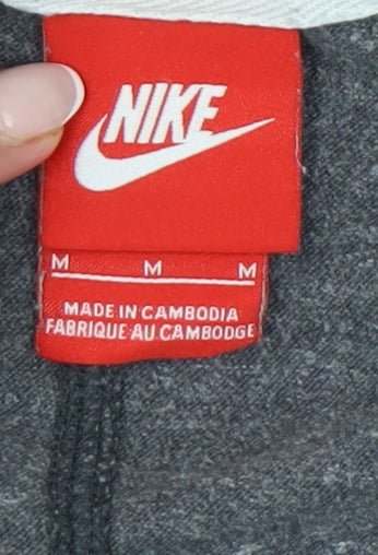 Nike Womens Grey Full Zip Hoodie Sweatshirt M Hooded Sportswear