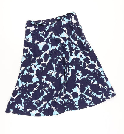 Marks and Spencer Womens Blue Floral A-Line Skirt Size 10