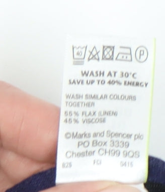 Marks and Spencer Womens Blue Floral A-Line Skirt Size 10