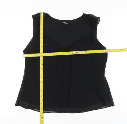 Womens UK Size 18 Dorothy Perkins Black Camisole Blouse