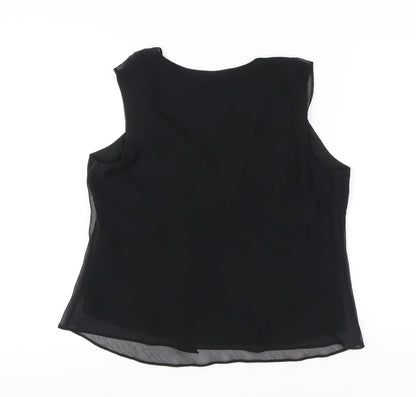 Womens UK Size 18 Dorothy Perkins Black Camisole Blouse
