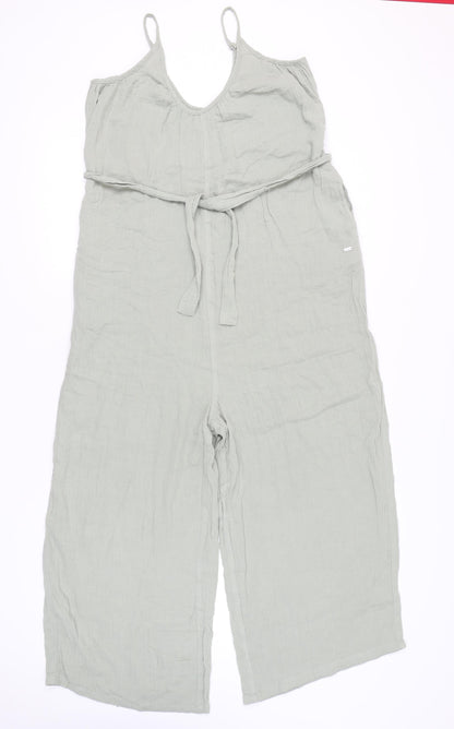 F&F Women’s Grey Wide-Leg Strappy Jumpsuit Size 8