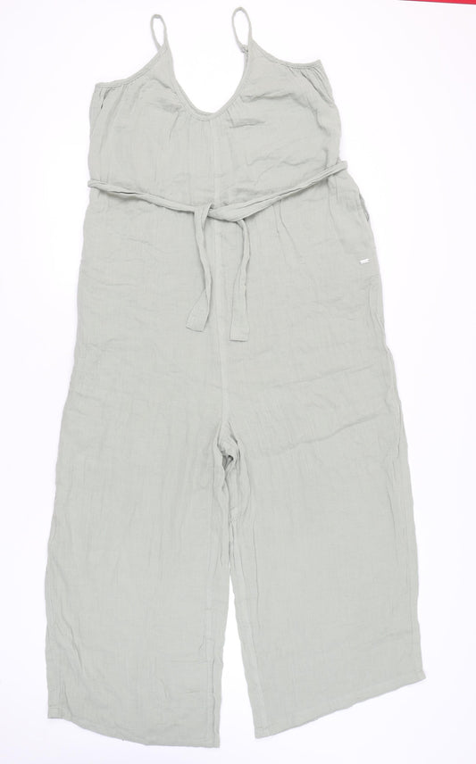 F&F Women’s Grey Wide-Leg Strappy Jumpsuit Size 8