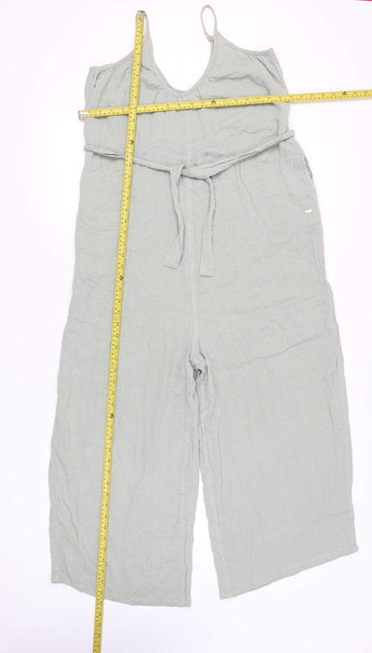 F&F Women’s Grey Wide-Leg Strappy Jumpsuit Size 8
