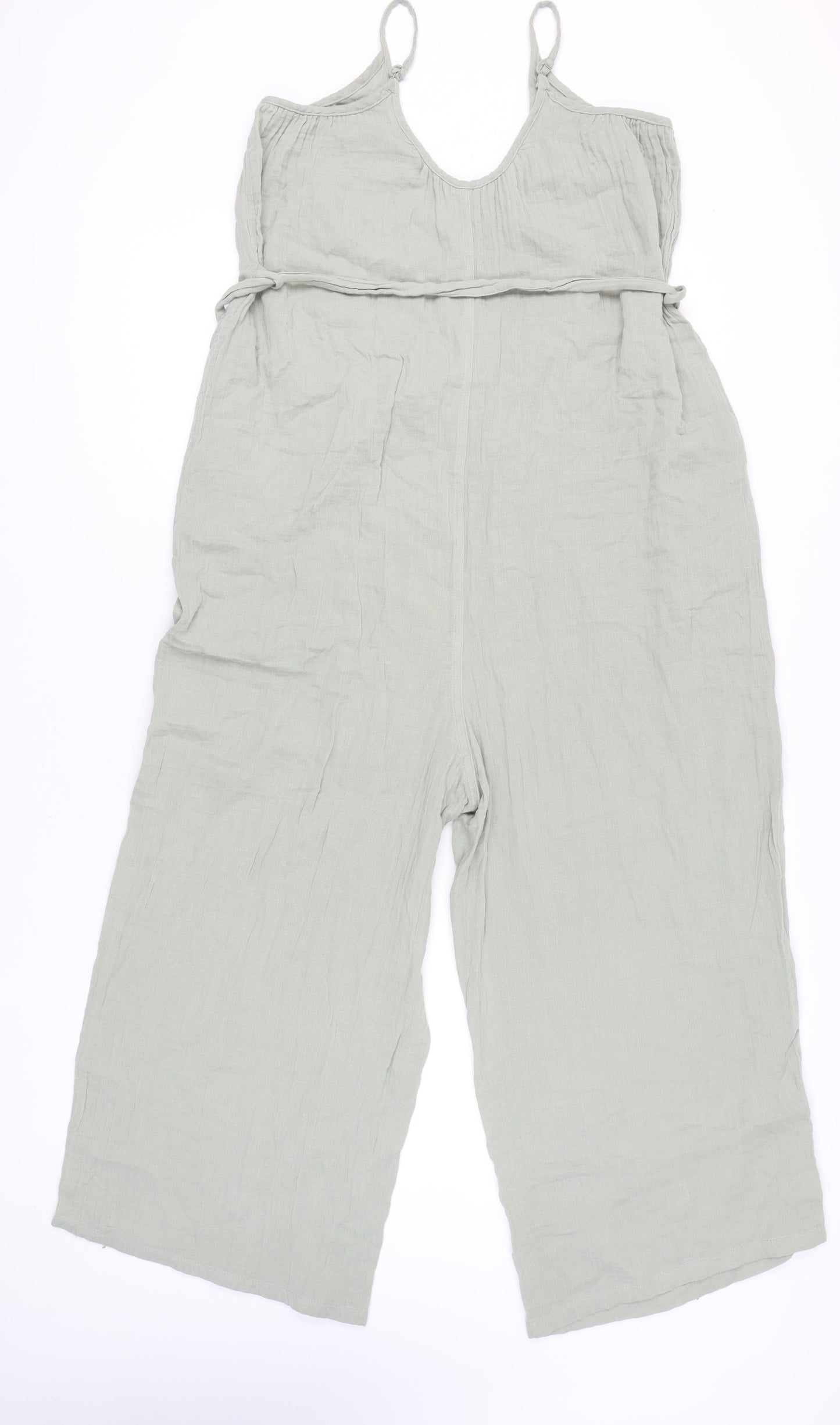 F&F Women’s Grey Wide-Leg Strappy Jumpsuit Size 8