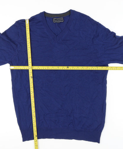 Blazer Men's Blue XL V-Neck Wool Blend Pullover Jumper