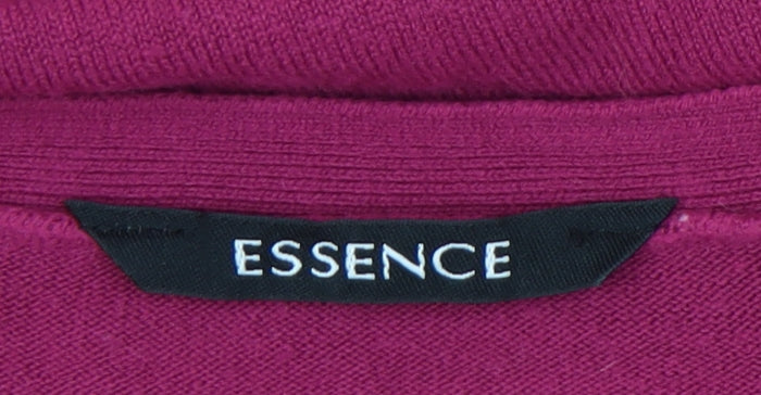 Evans Womens Plus Size 22/24 Pink V-Neck 3/4 Sleeve Jumper