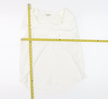 River Island Women’s White Cowl Neck Sleeveless Blouse Size 14